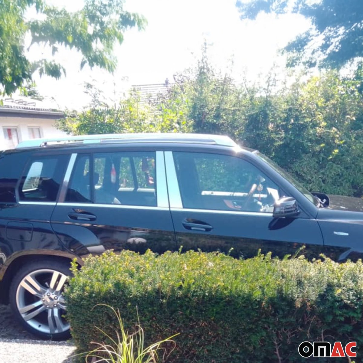 Mercedes GLK Class Pillar Trims - Omac - S.Steel - Gloss Silver - '09-'15